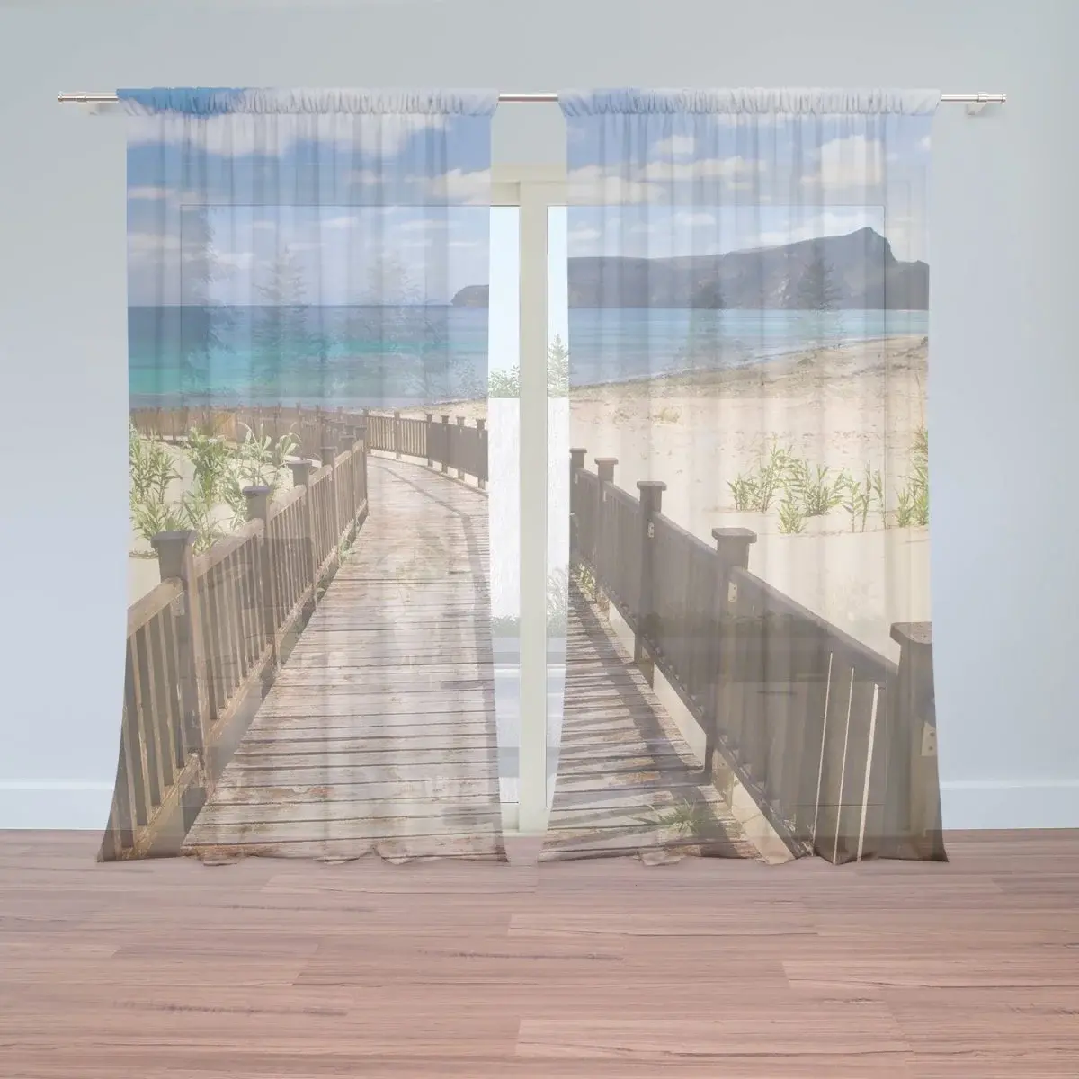 Záclony Chodníček na pláž: 2ks 150x250cm