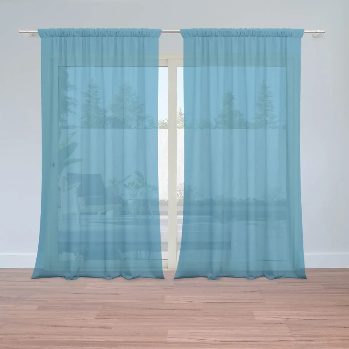 Záclony Safírově modrá: 2ks 150x250cm