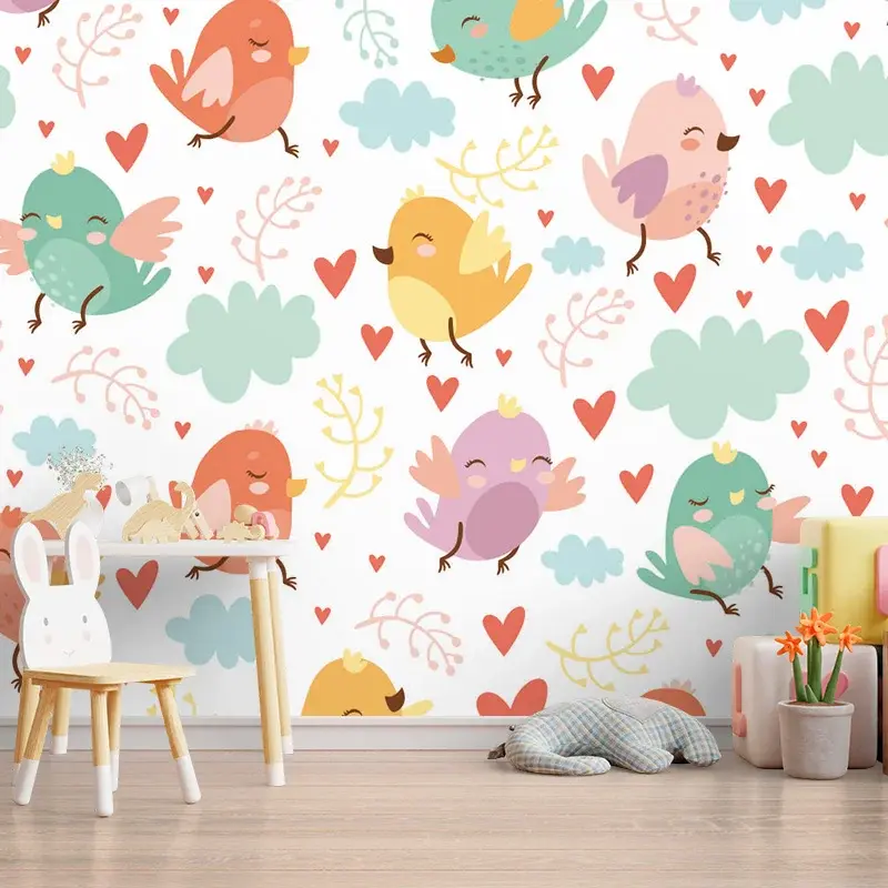 Tapeta Oblak s ptáčky - 336x220 cm