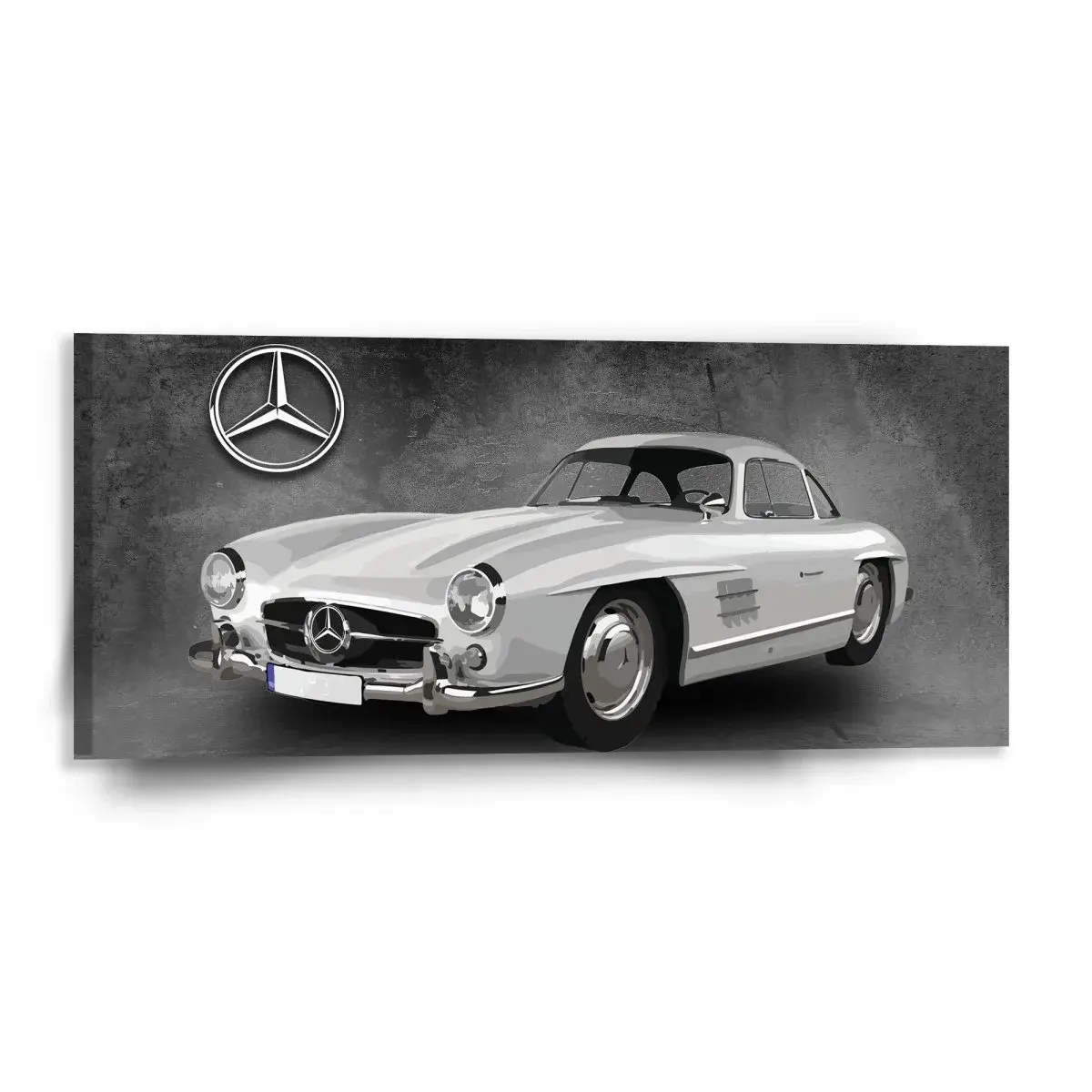 Obraz Mercedes-Benz 300 SL Šedé pozadí - 110x50 cm