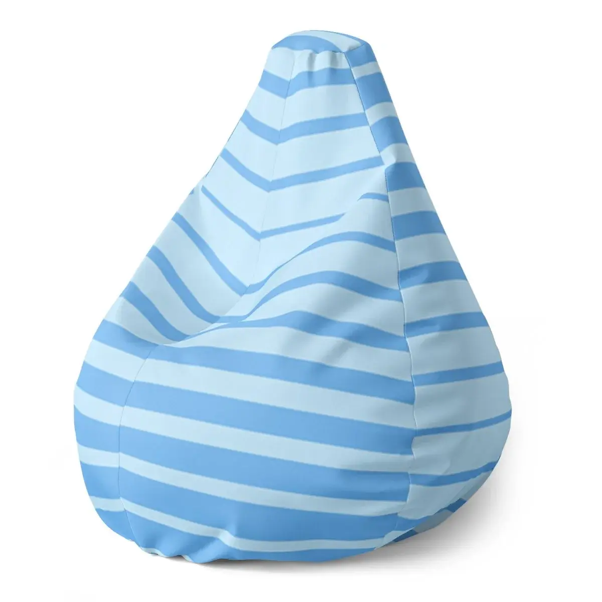 Sedací vak Pear Světle modré pruhy - 140 x 100 x 25 cm