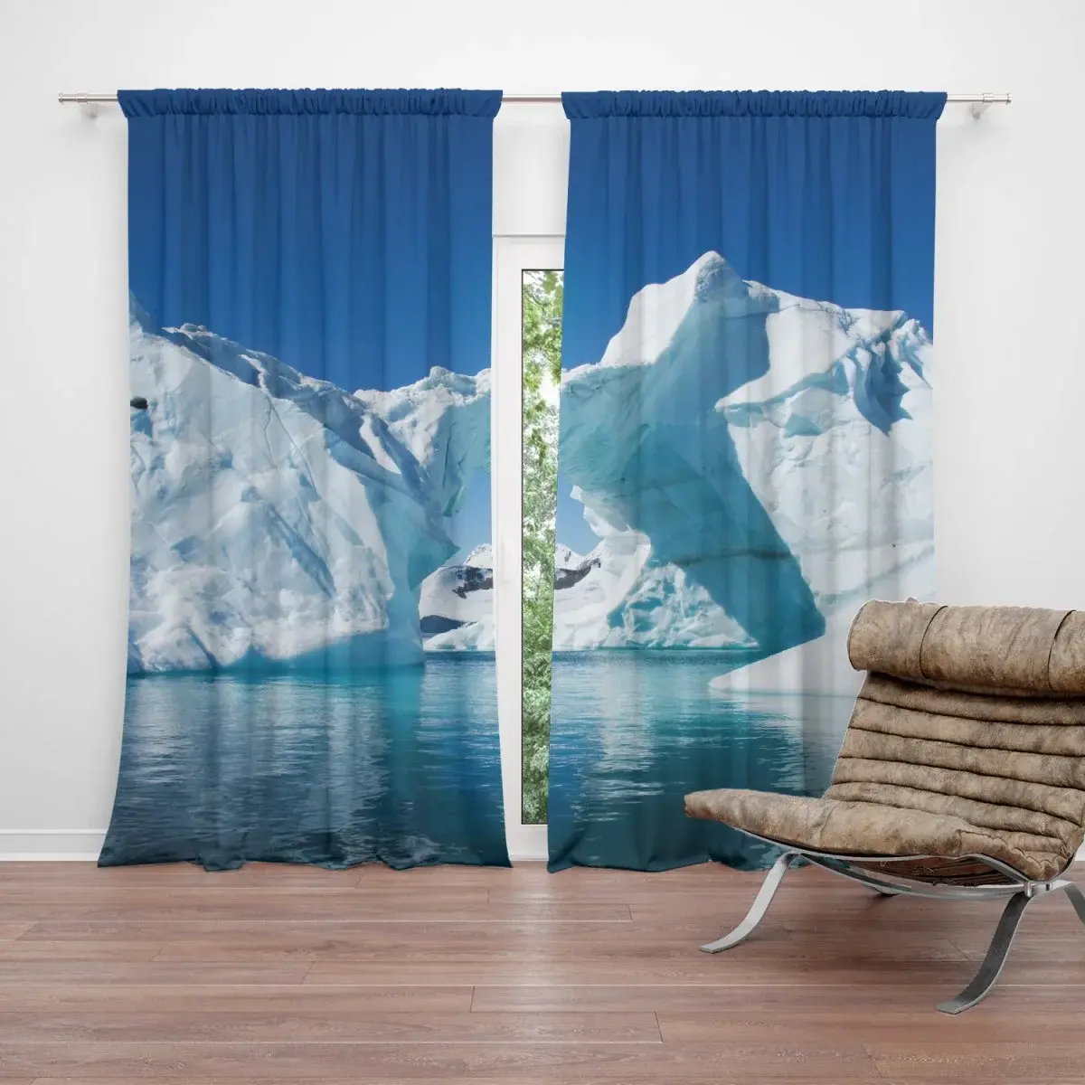 Závěs Ledovce: 2ks 140x250cm