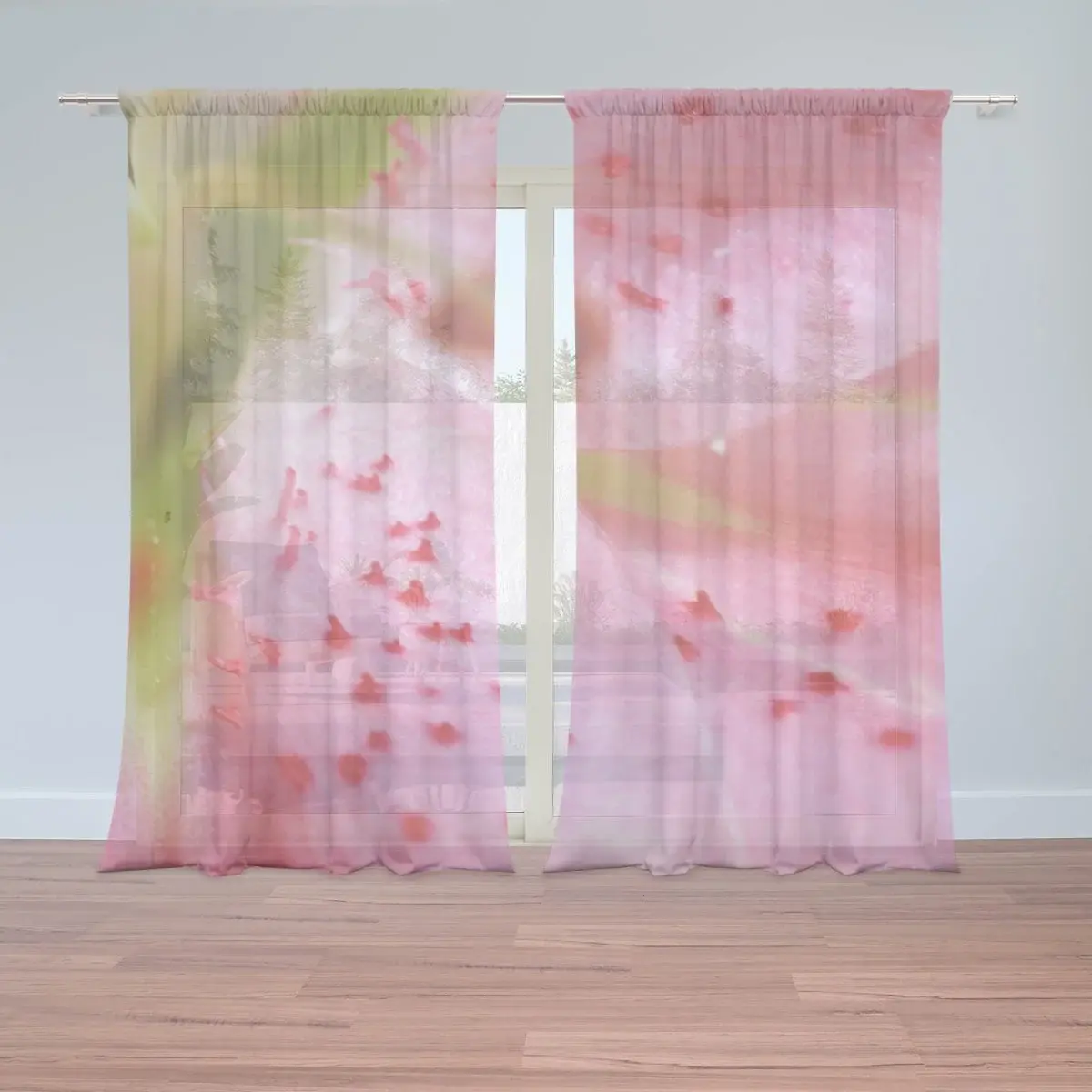 Záclony Květ lilie: 2ks 150x250cm