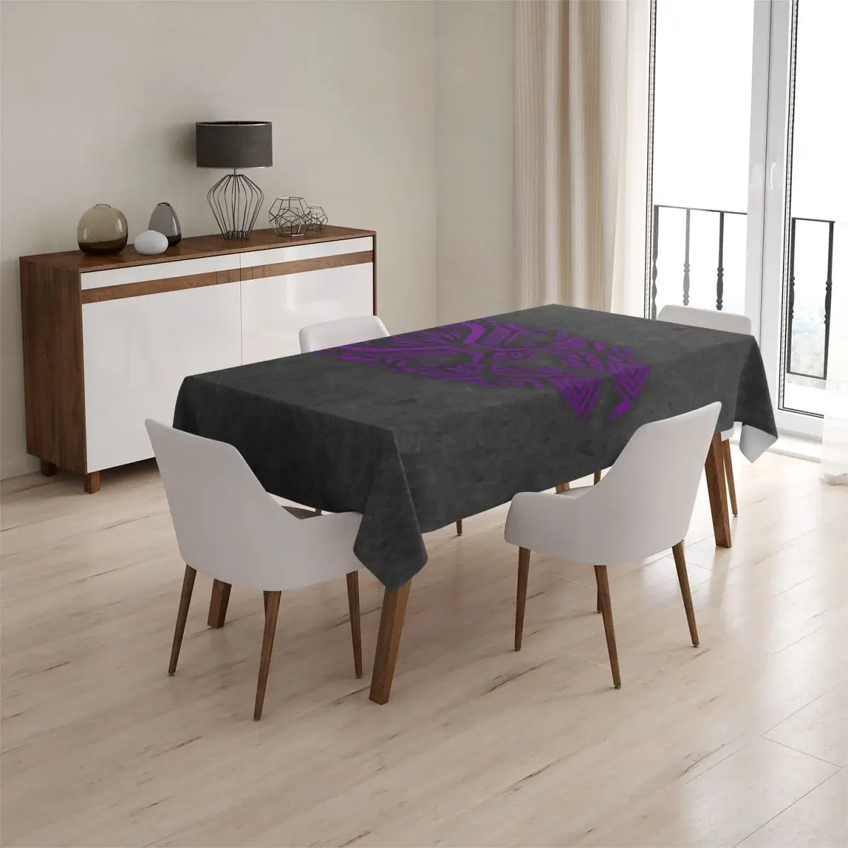 Ubrus BLACK PANTHER wakanda forever Fialový - 90x90 cm