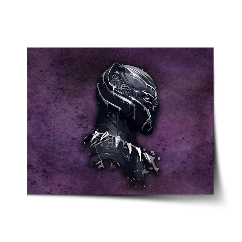 Plakát BLACK PANTHER z profilu Fialový mlhavý - 90x60 cm