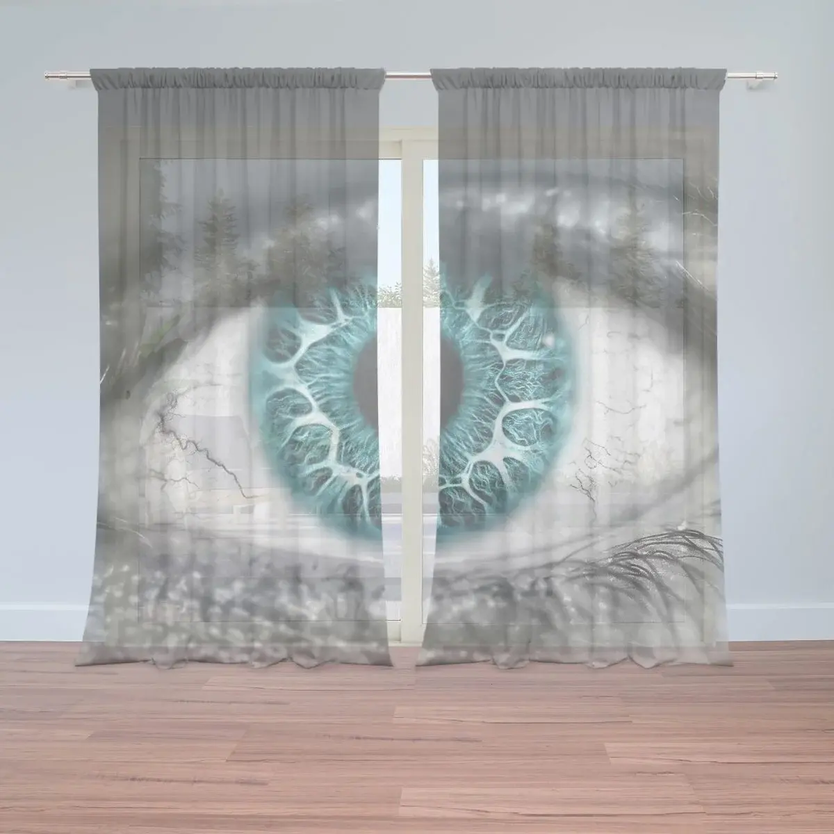 Záclony Modré oko: 2ks 150x250cm