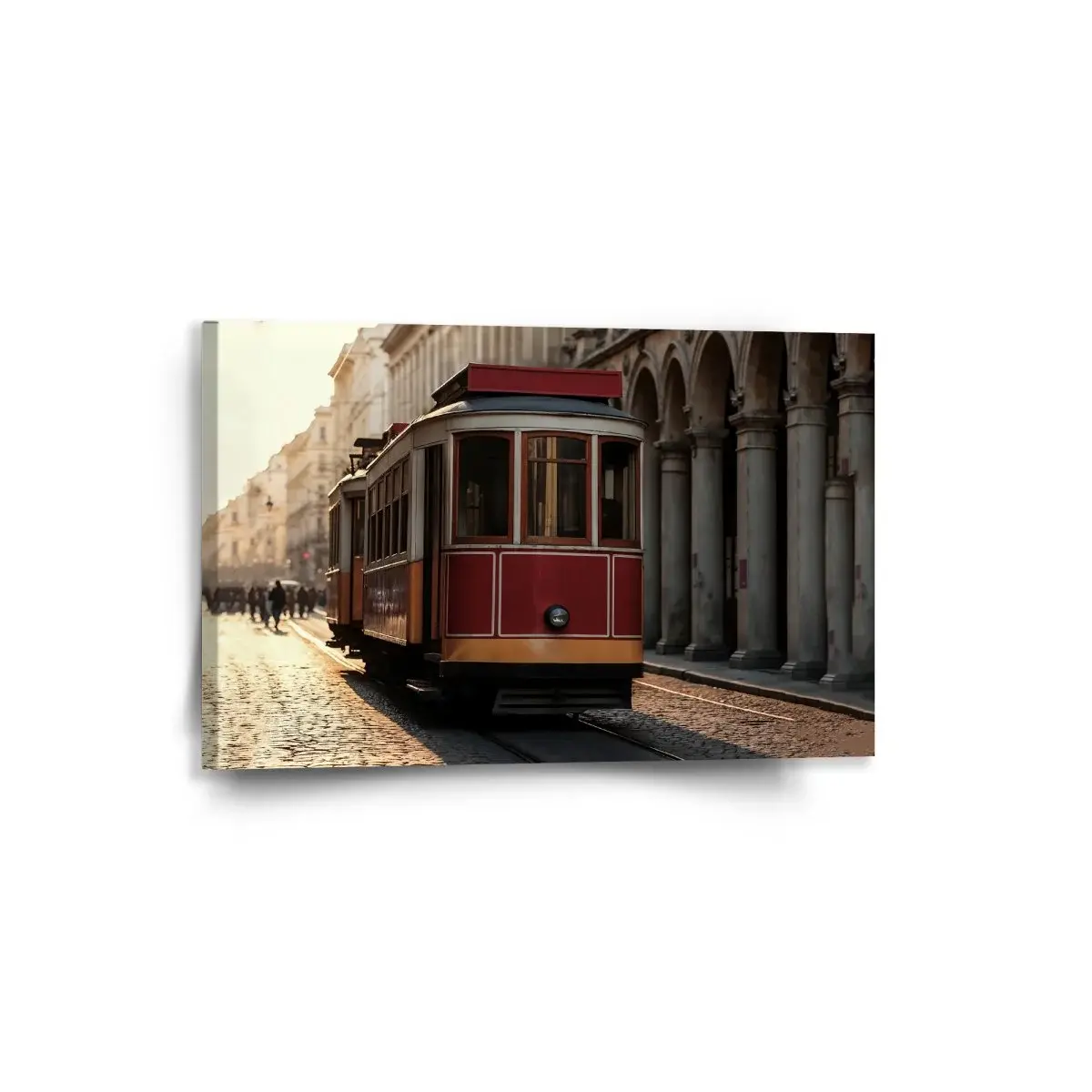 Obraz Historická červená tramvaj - 60x40 cm