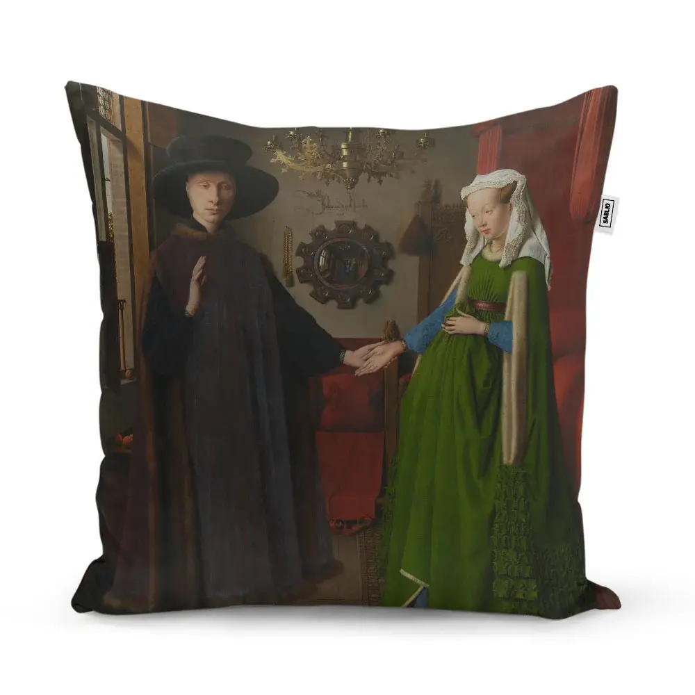 Polštář Svatba manželů - Jan van Eyck - 60x60 cm