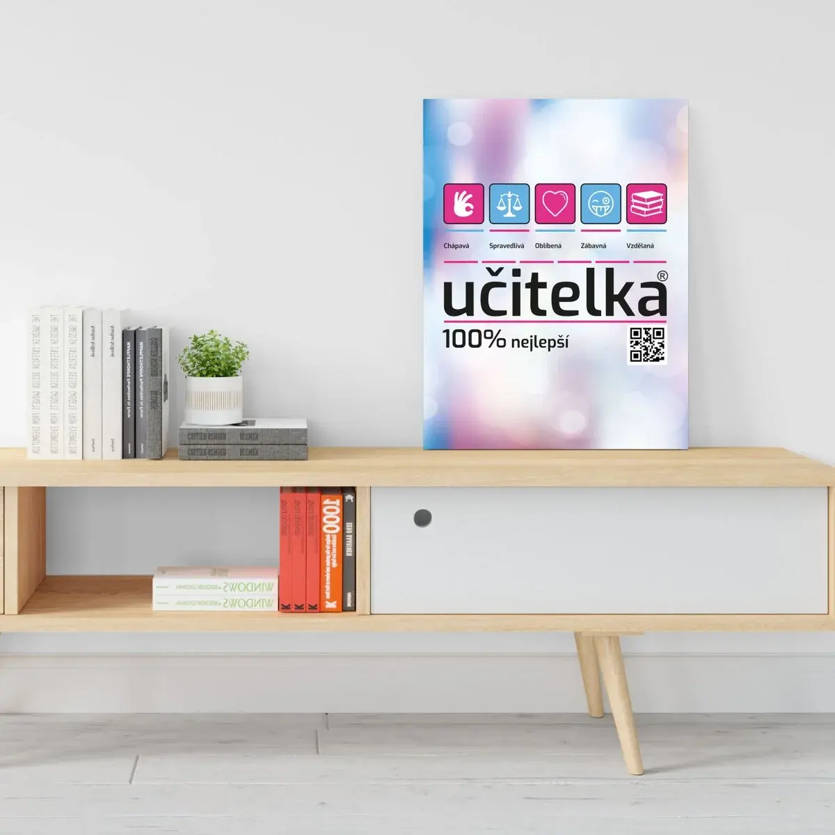 Dárková cedulka Učitelka: 30x40 cm
