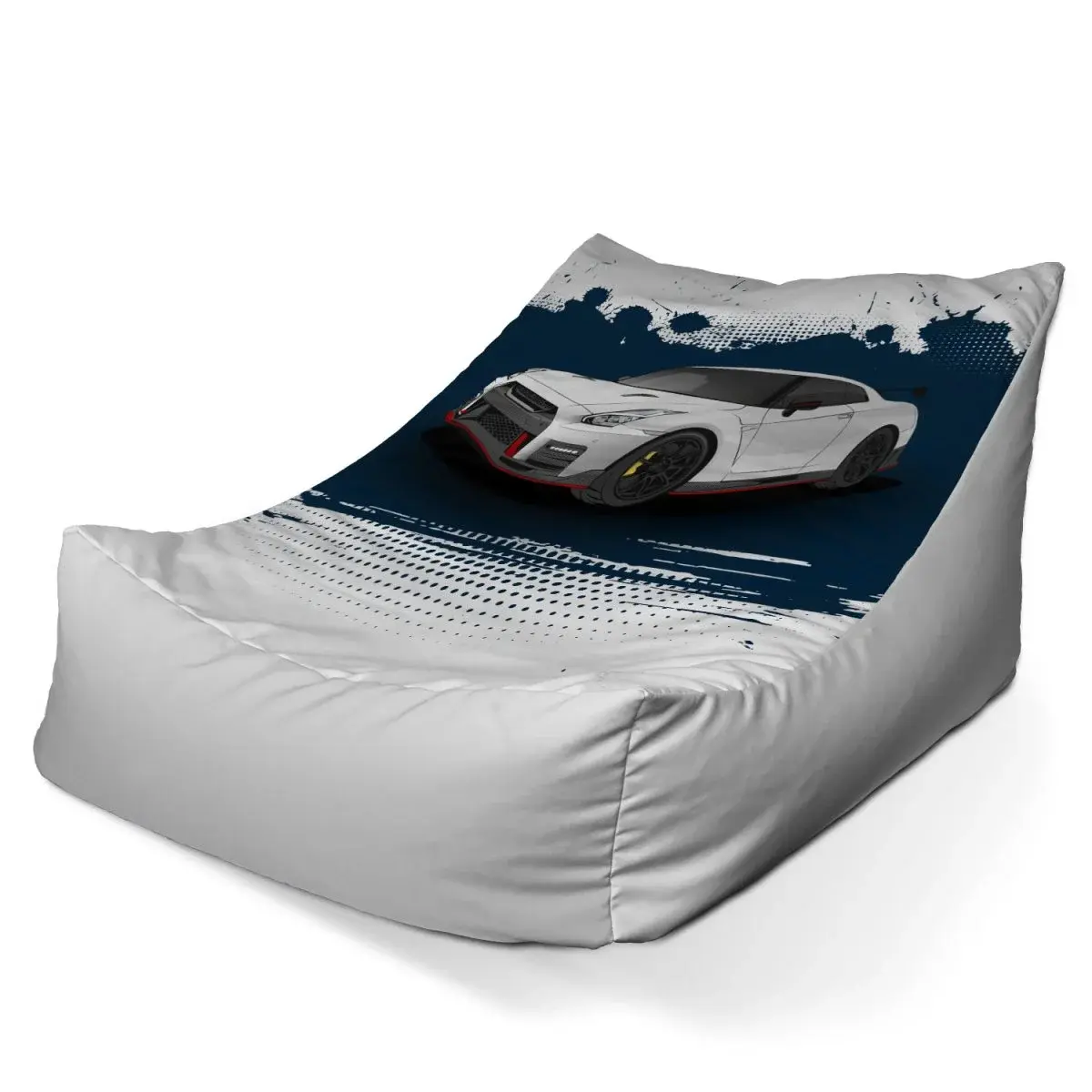 Sedací vak Lounge Nissan GTR 35 Modrý - 120 x 100 x 80 cm