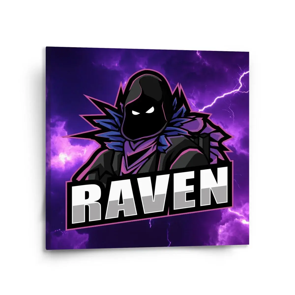 Obraz FORTNITE RAVEN Fialová bouře - 110x110 cm