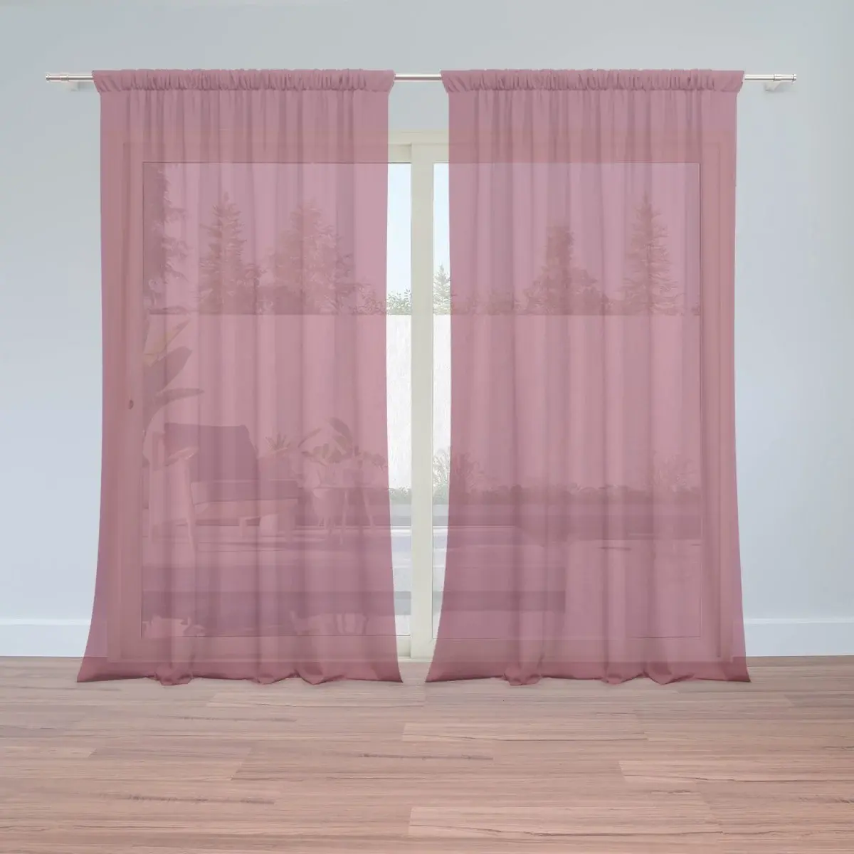 Záclony Vínová: 2ks 150x250cm