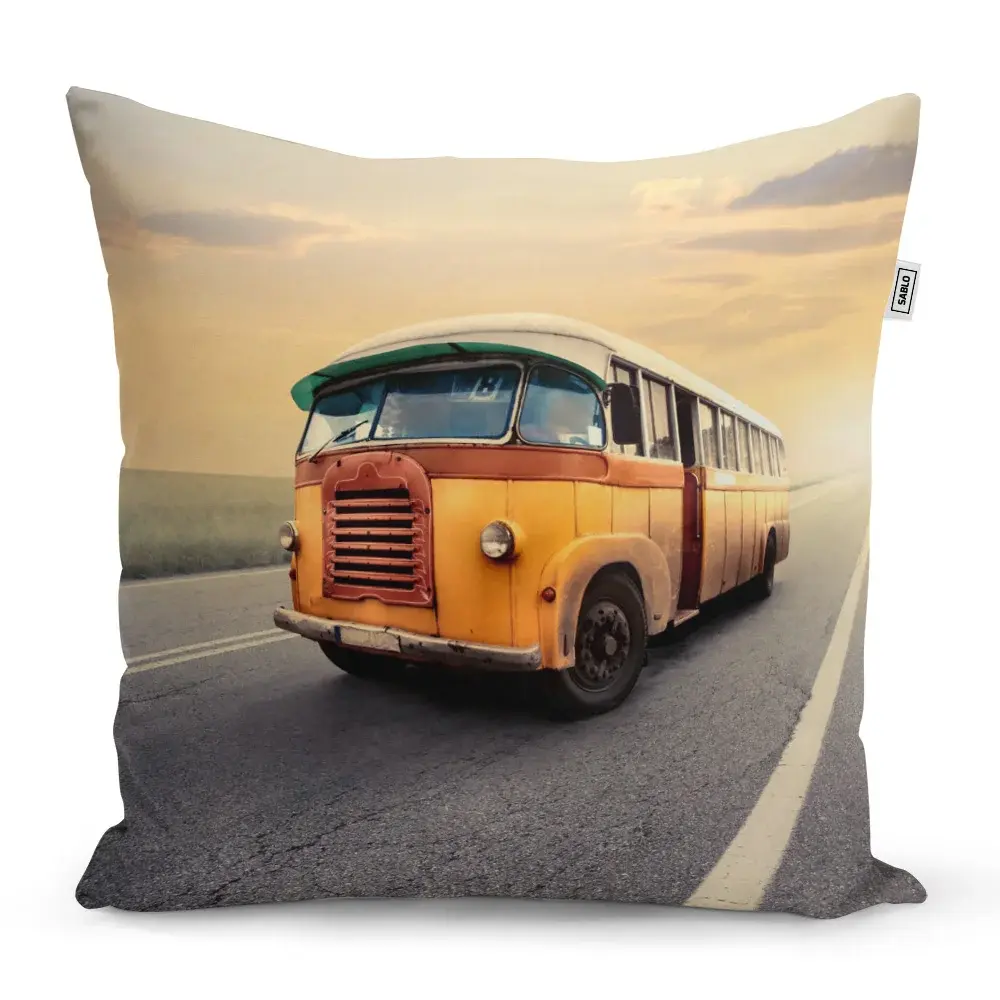 Polštář Autobus veterán - 50x50 cm
