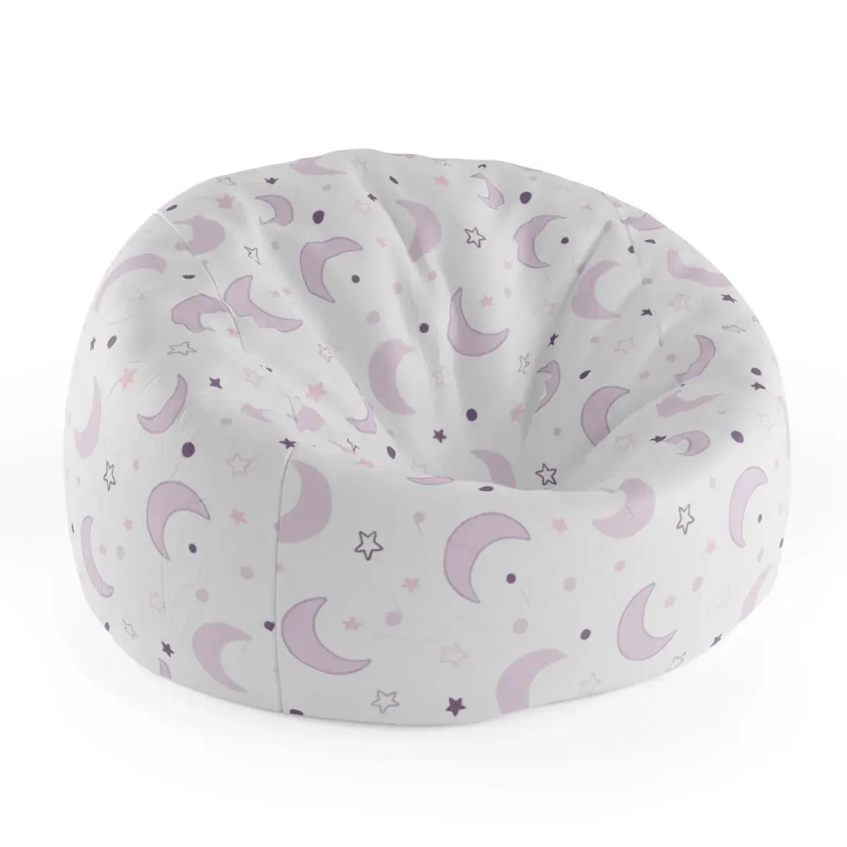Sedací vak Cocoon Fialové měsíčky - 75 x 45 x 35 cm