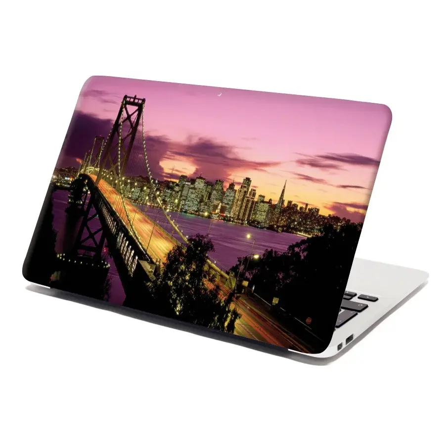 Samolepka na notebook Rozsvícený most - 38x26 cm