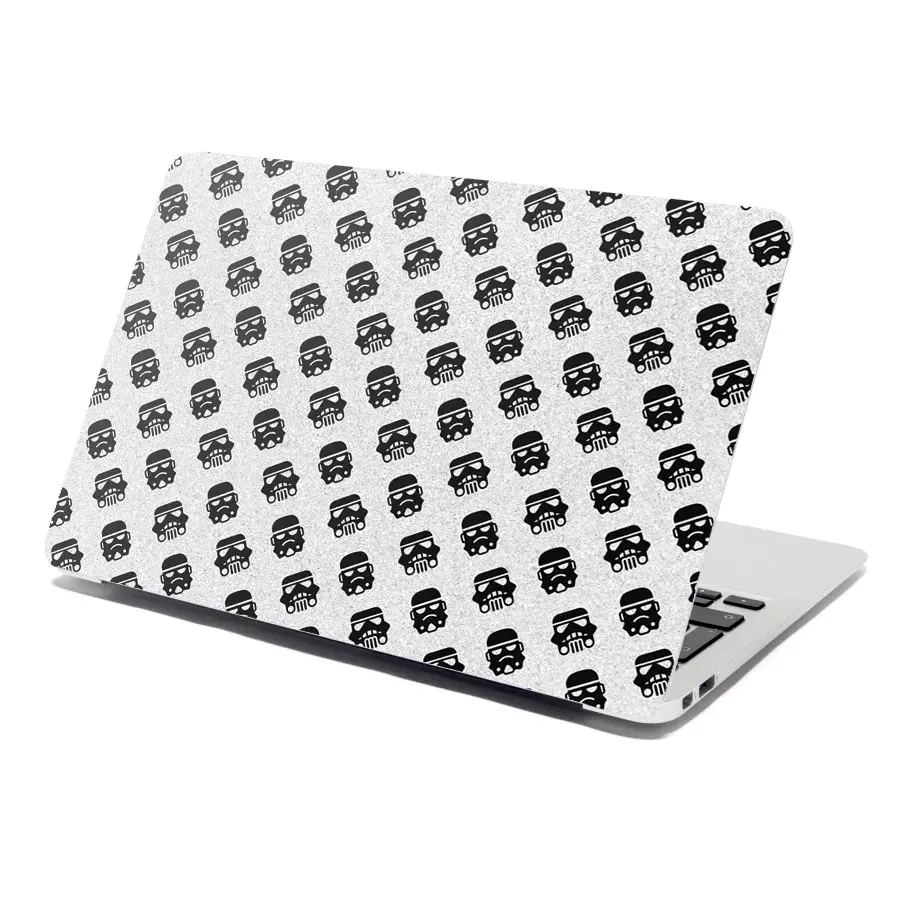 Samolepka na notebook Star Wars Stormtrooper Pattern šikmý - 29x20 cm