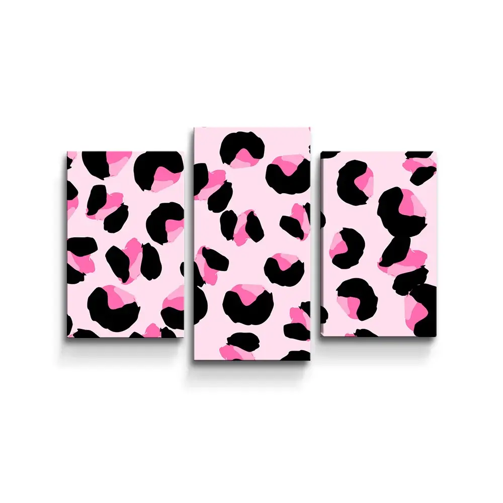 Obraz - 3-dílný Růžový gepard - 75x50 cm