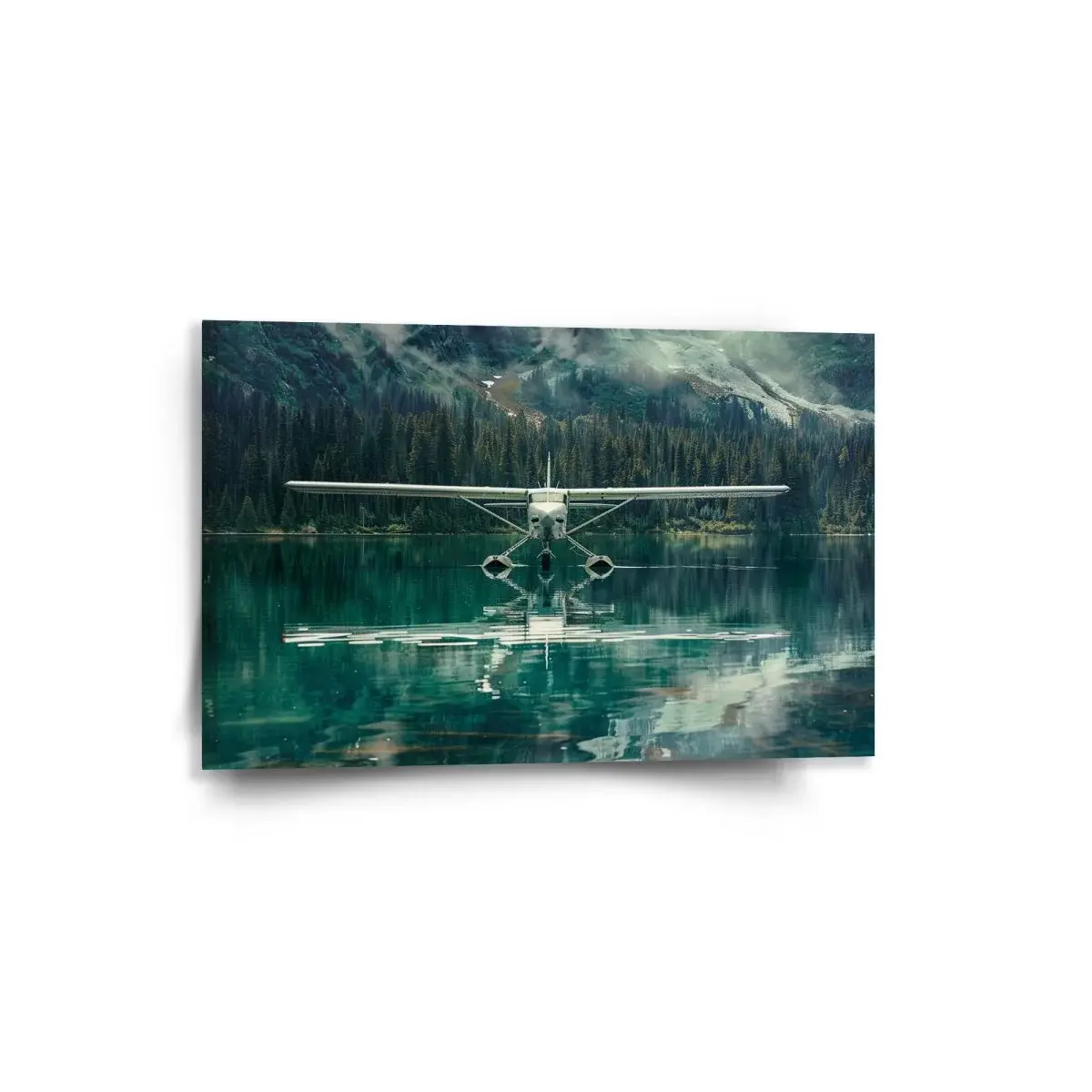 Obraz Hydroplán na horském jezeře - 60x40 cm