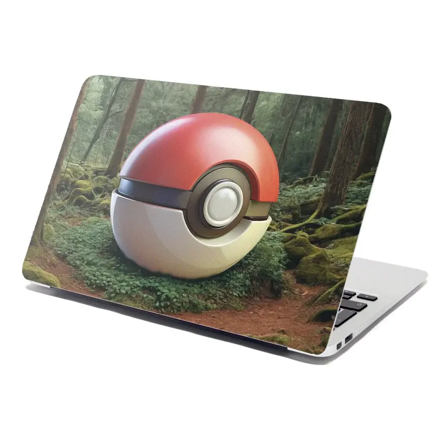 Samolepka na notebook Pokemon ball Les - 29x20 cm