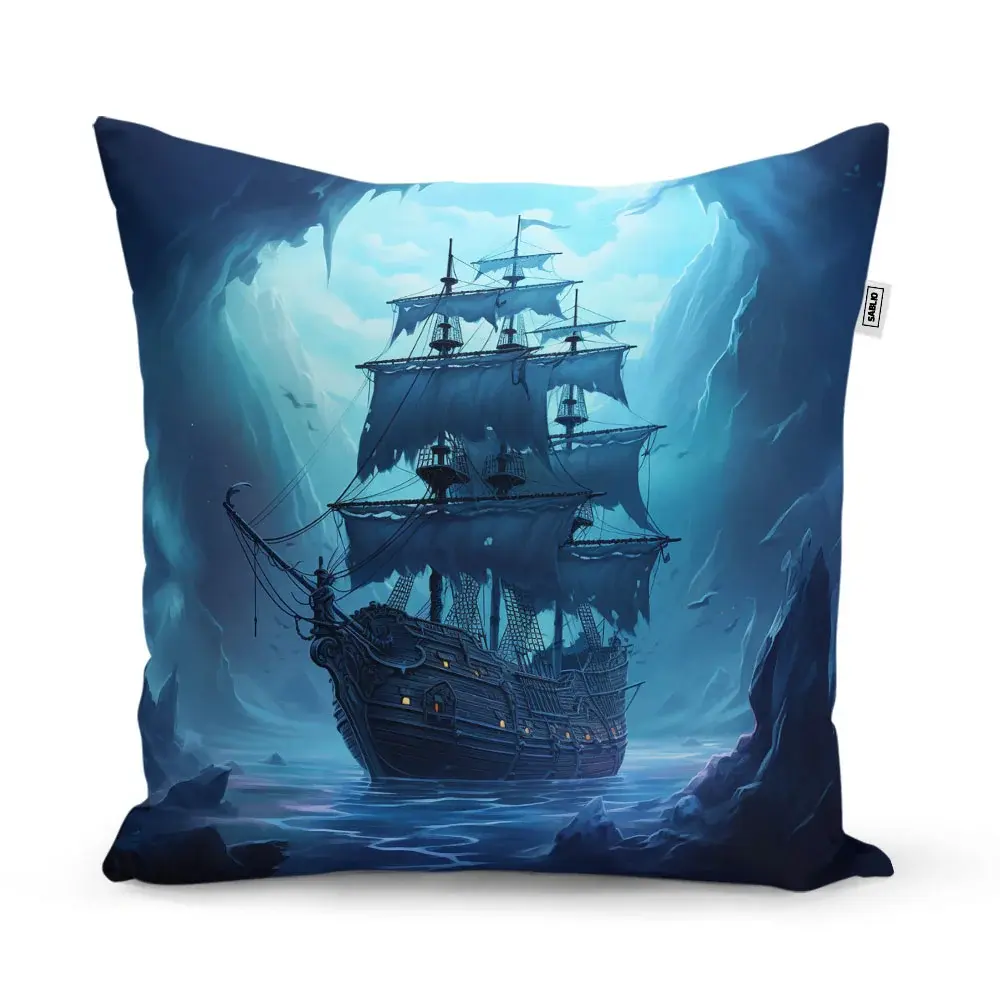 Polštář Plachetnice v průrvě - 60x60 cm