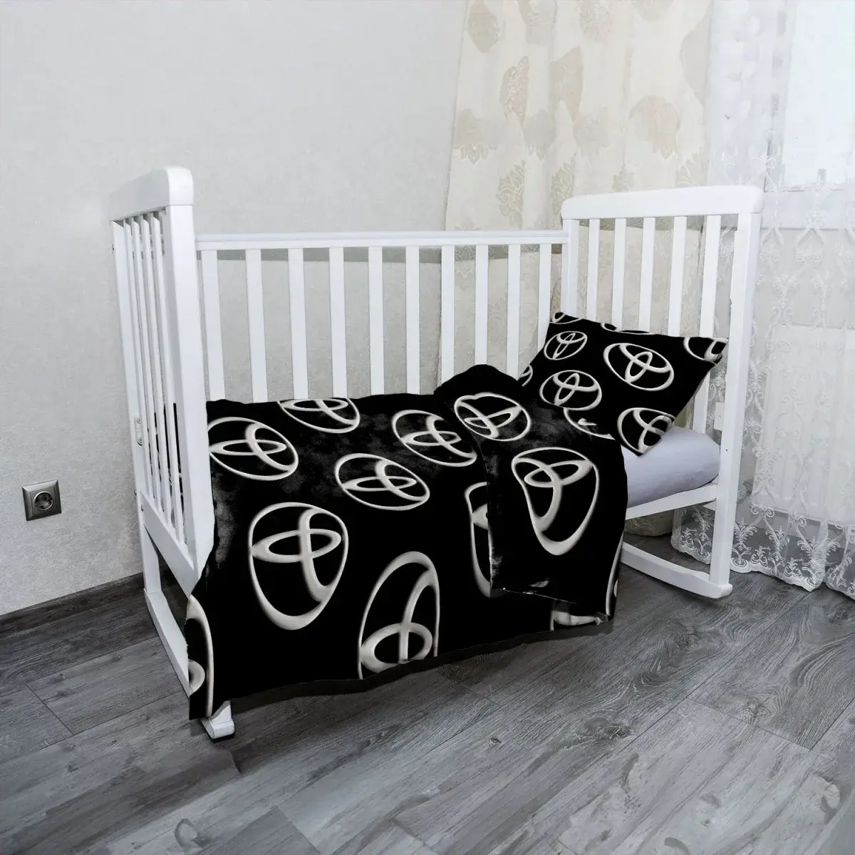 Mikroplyšové dětské povlečení do postýlky Toyota Pattern