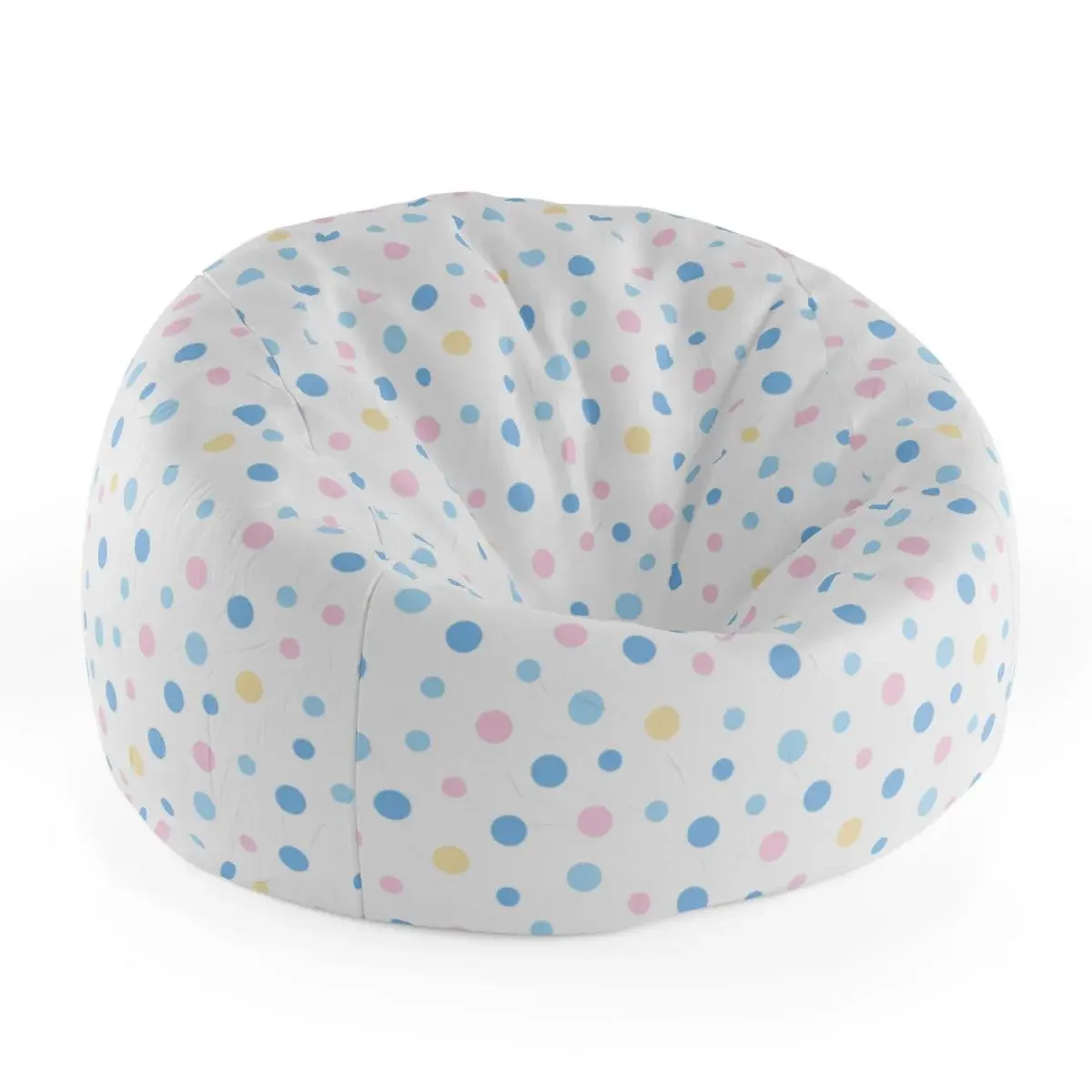 Sedací vak Cocoon Barevné puntíky na bílé - 75 x 45 x 35 cm