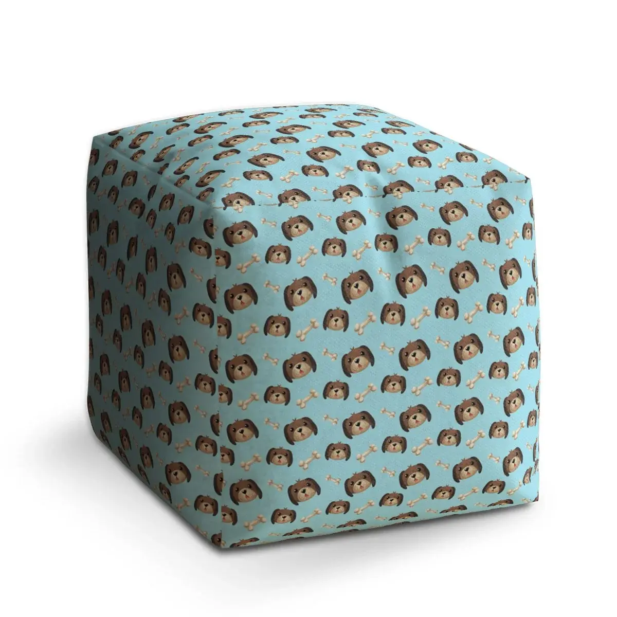 Taburet Cube Pejsek s kostí - 60x60x60 cm