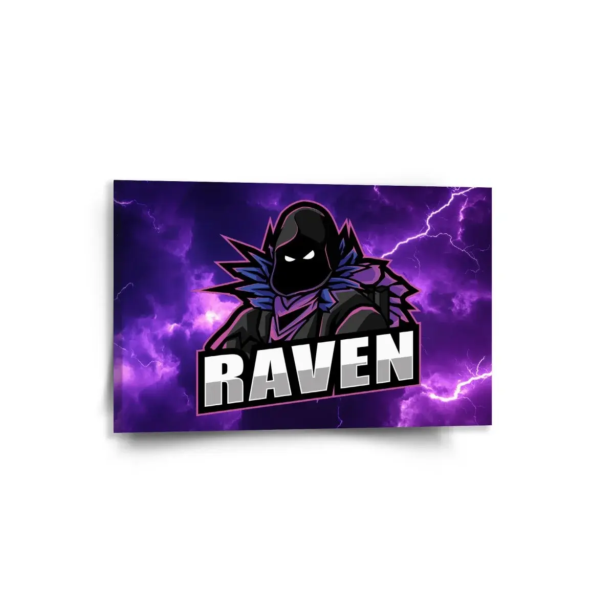 Obraz FORTNITE RAVEN Fialová bouře - 60x40 cm