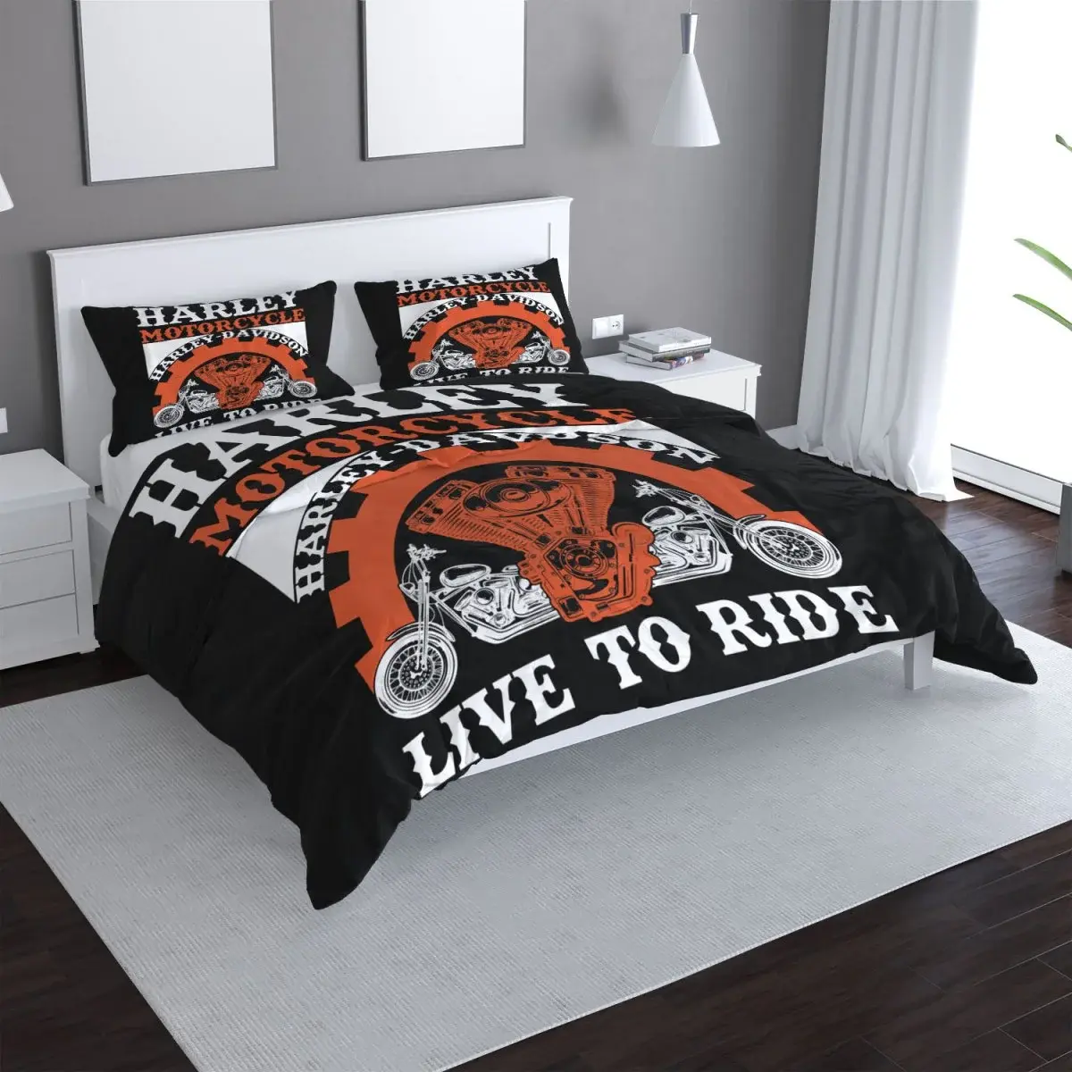 Povlečení Harley-Davidson Live to ride - 140x200 / 90x70