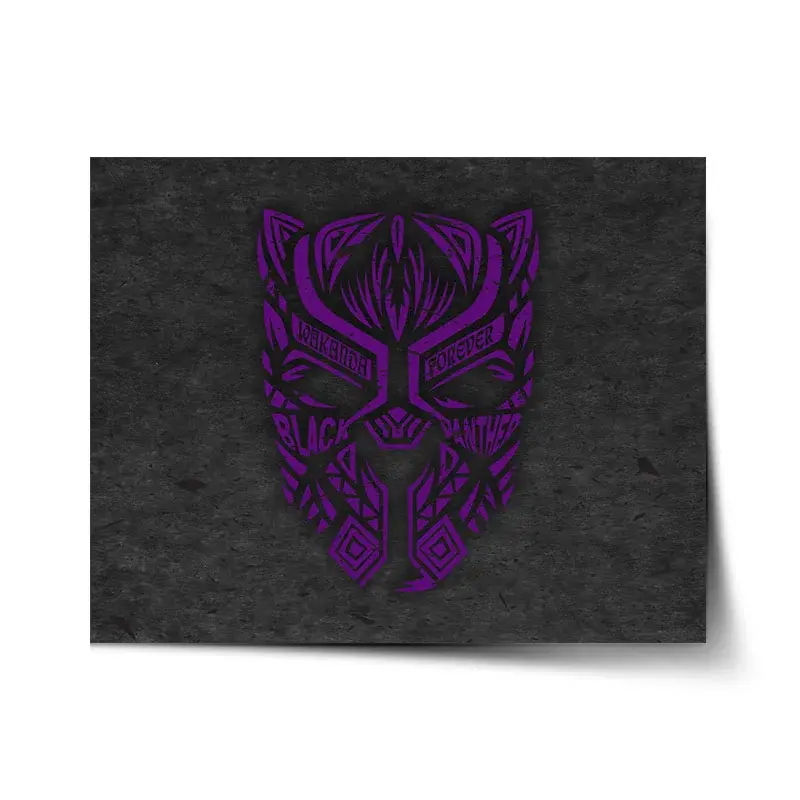 Plakát BLACK PANTHER wakanda forever Fialový - 90x60 cm