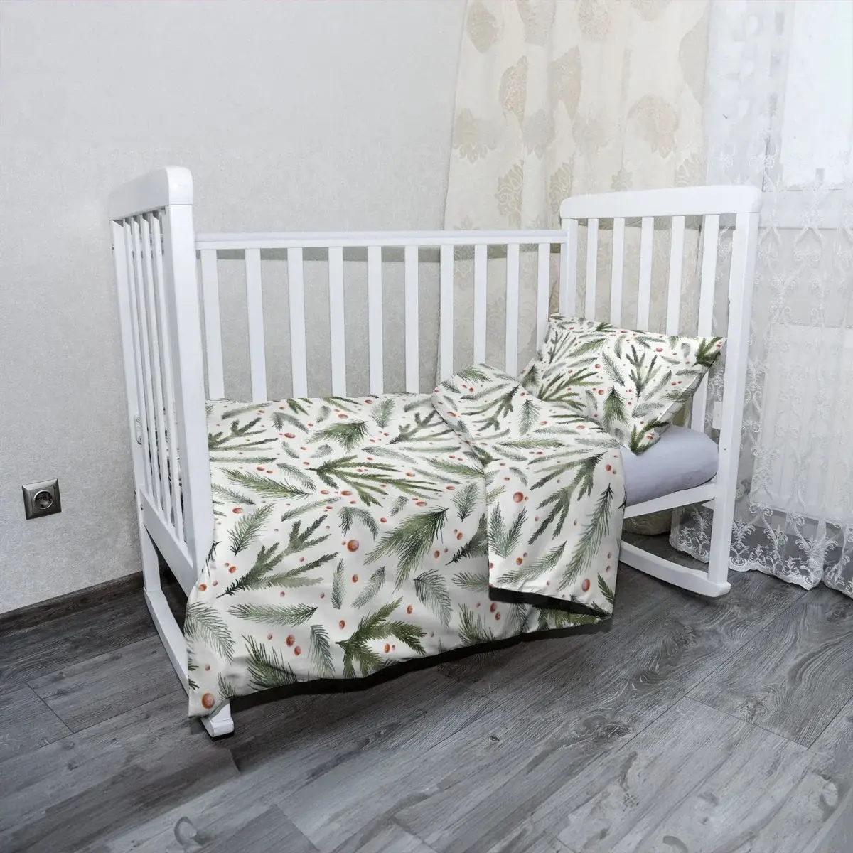 Vánoční dětské povlečení do postýlky Vůně jehličí