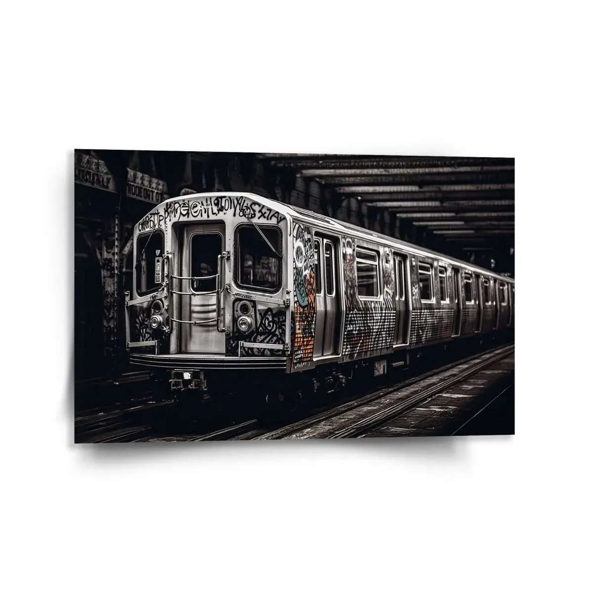 Obraz Městské metro s graffiti - 120x80 cm
