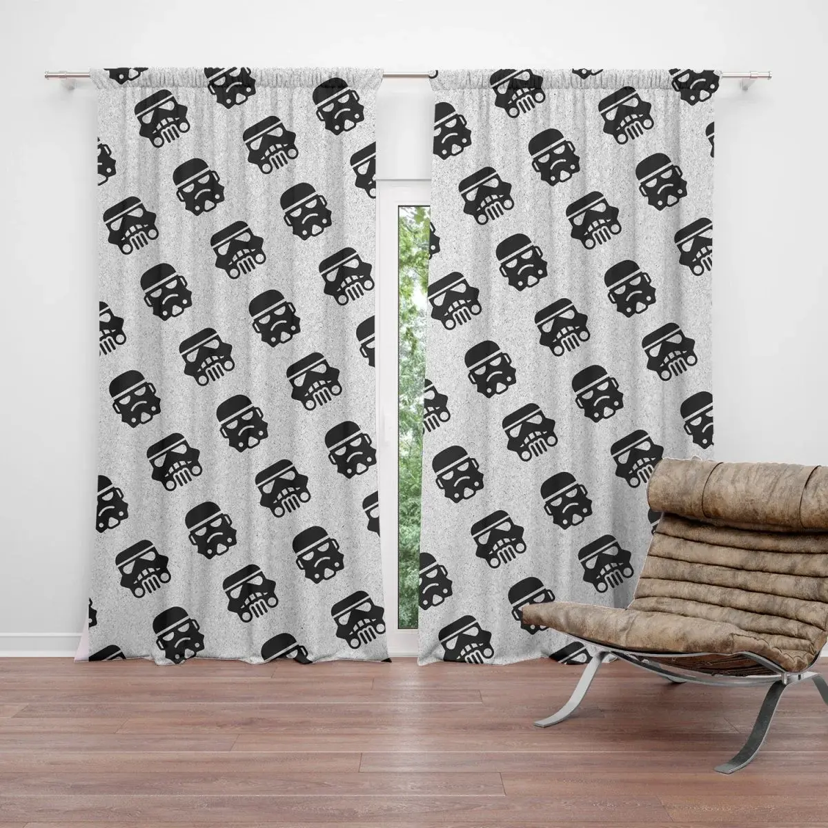 Závěs Star Wars Stormtrooper Pattern šikmý: 2ks 140x250cm