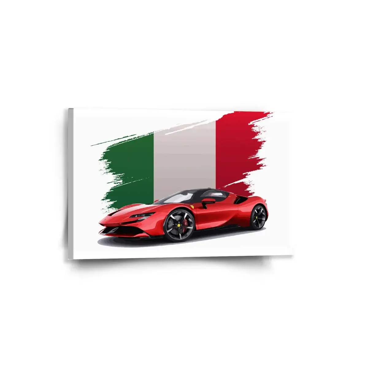 Obraz Ferrari Italská vlajka - 60x40 cm