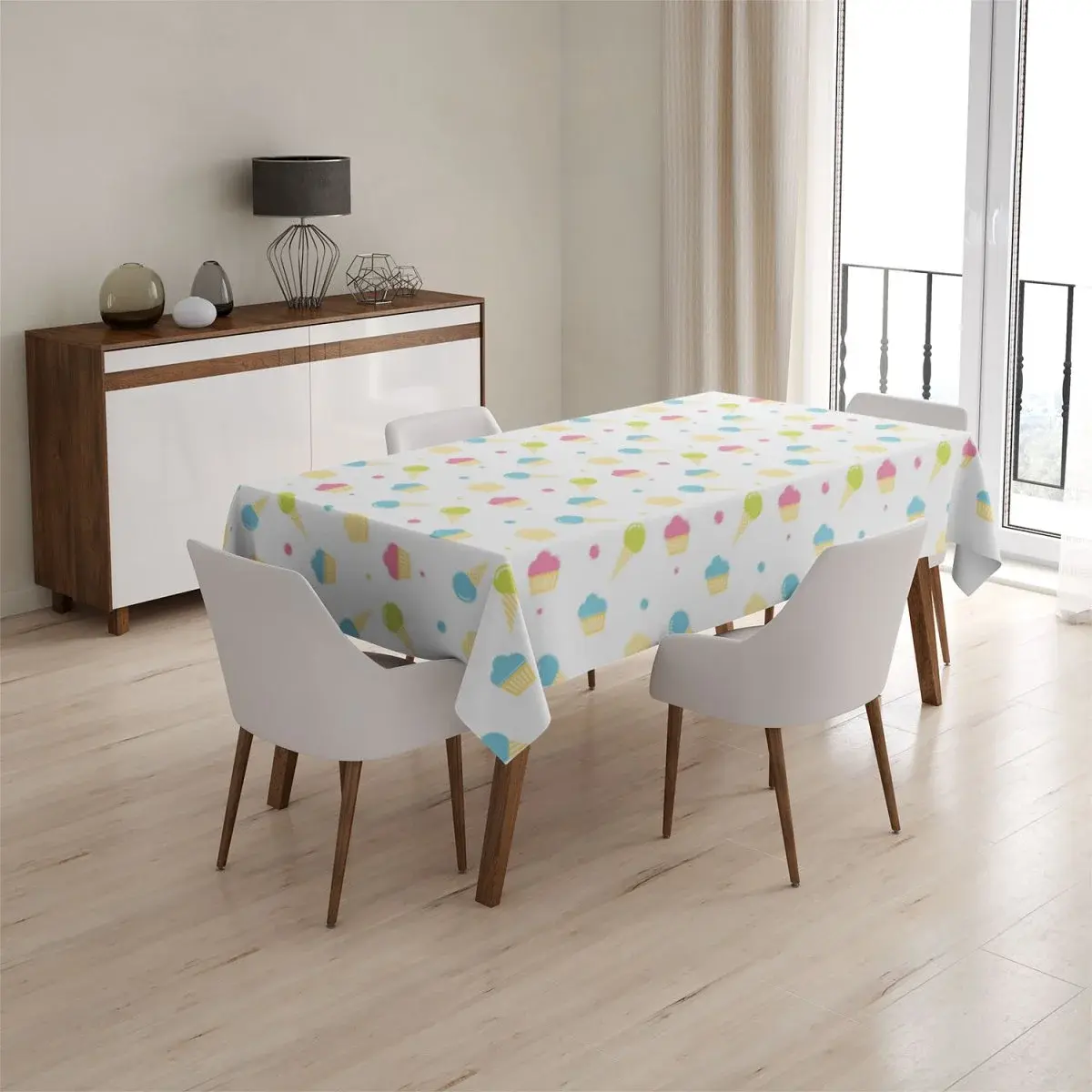 Ubrus Zmrzlinky s muffiny - 90x90 cm