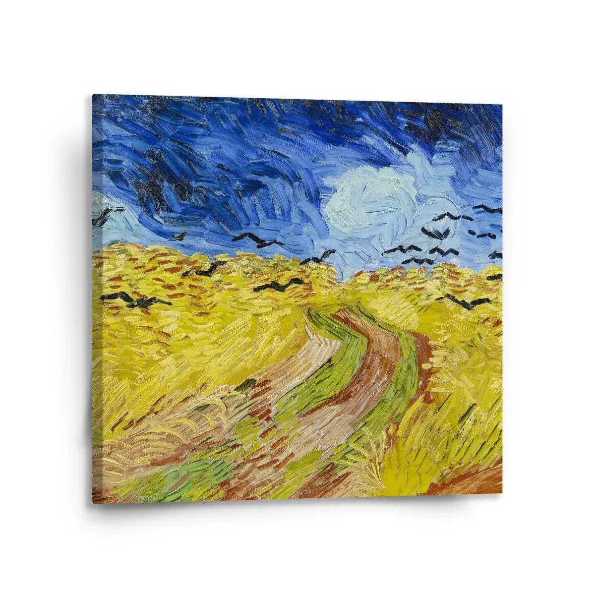 Obraz Pšeničné pole s vránami - Vincent van Gogh - 110x110 cm