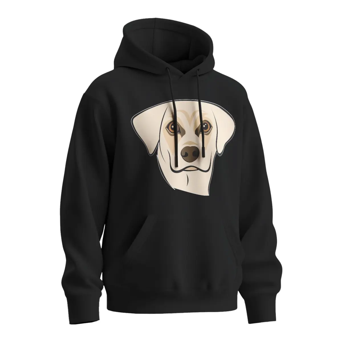Mikina s potiskem pro milovníky psů Zlatý retrívr - černá 5XL