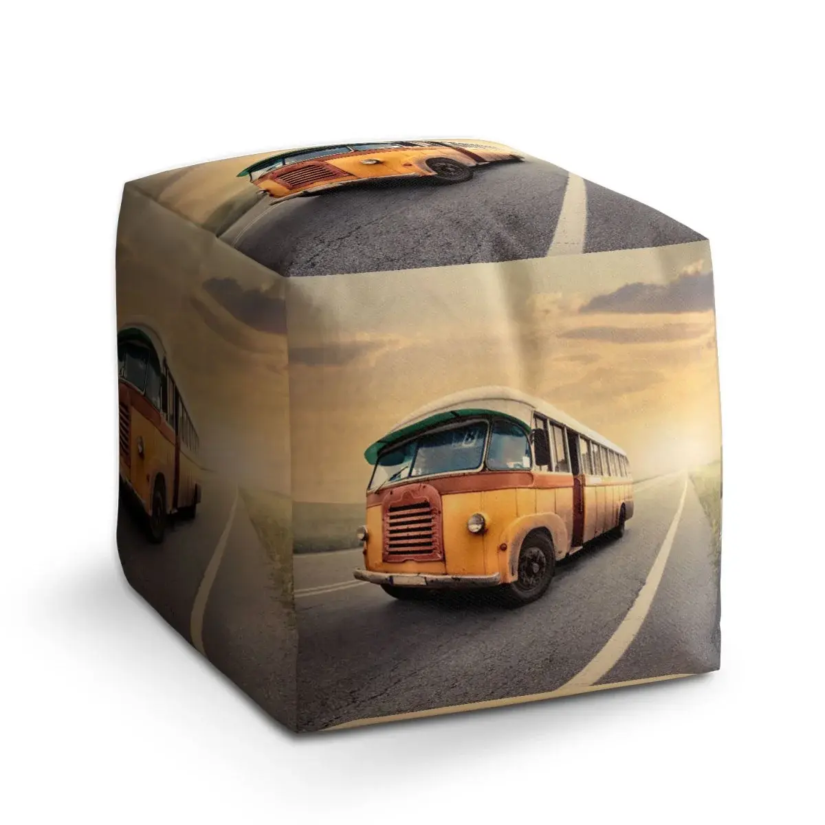 Taburet Cube Autobus veterán - 50x50x50 cm
