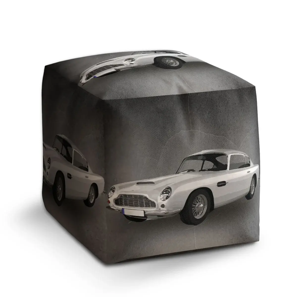 Taburet Cube Aston Martin Tmavé pozadí - 40x40x40 cm