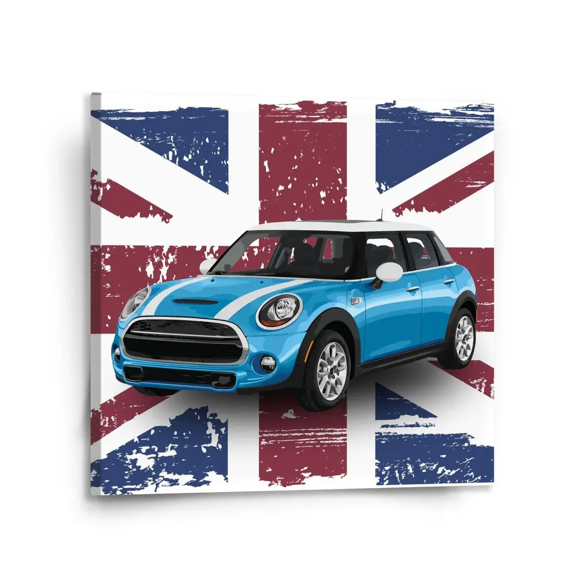 Obraz Mini sedan Britská vlajka - 110x110 cm