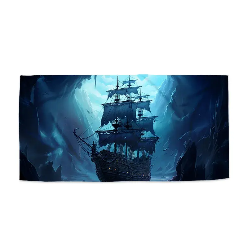 Ručník Plachetnice v průrvě - 70x140 cm