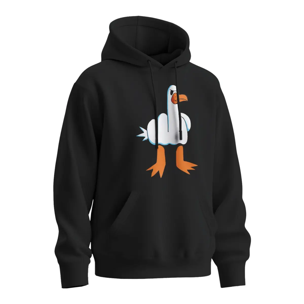 Mikina s potiskem Fuck Duck - černá S
