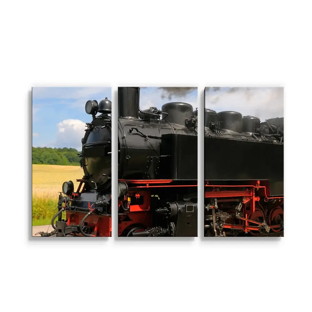 Obraz - 3-dílný Lokomotiva 3 - 120x80 cm