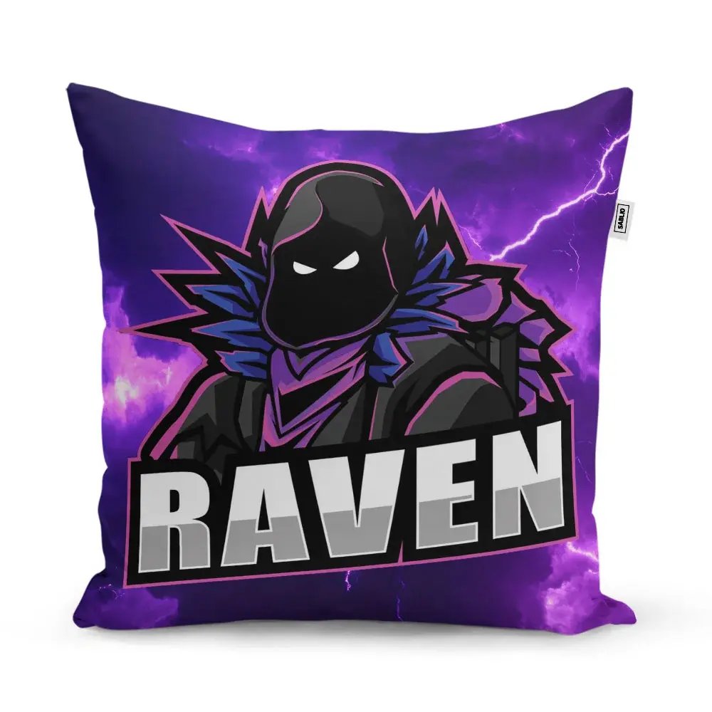 Polštář FORTNITE RAVEN Fialová bouře - 60x60 cm