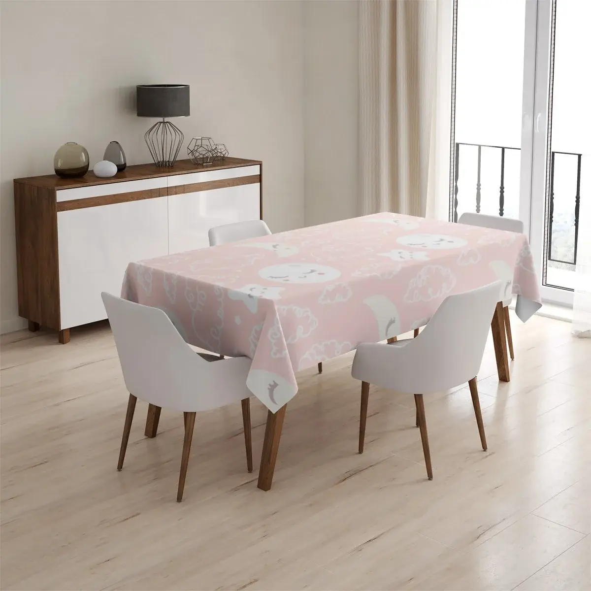 Ubrus Mráčky a měsíc - 90x90 cm