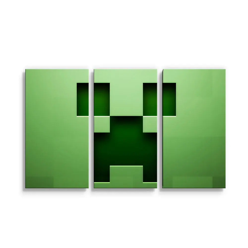 Obraz - 3-dílný Green Blocks - 120x80 cm