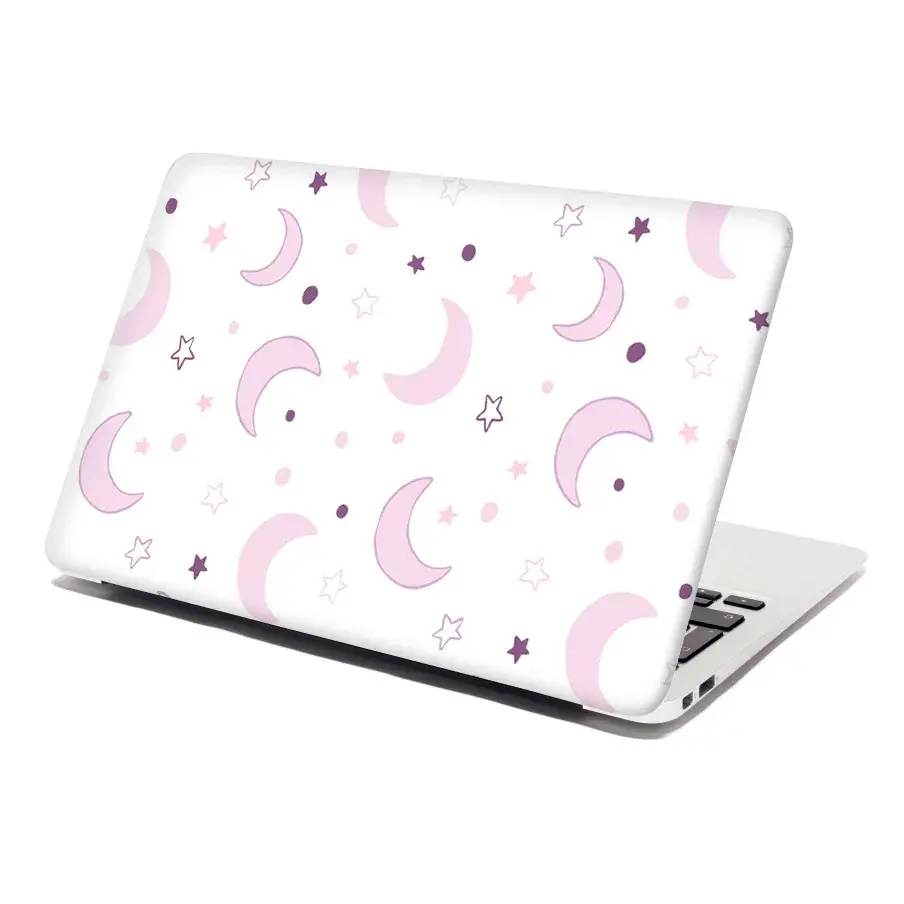 Samolepka na notebook Fialové měsíčky - 38x26 cm