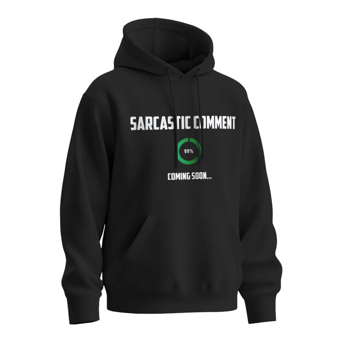 Mikina s potiskem Sarcastic comment coming soon - černá 5XL