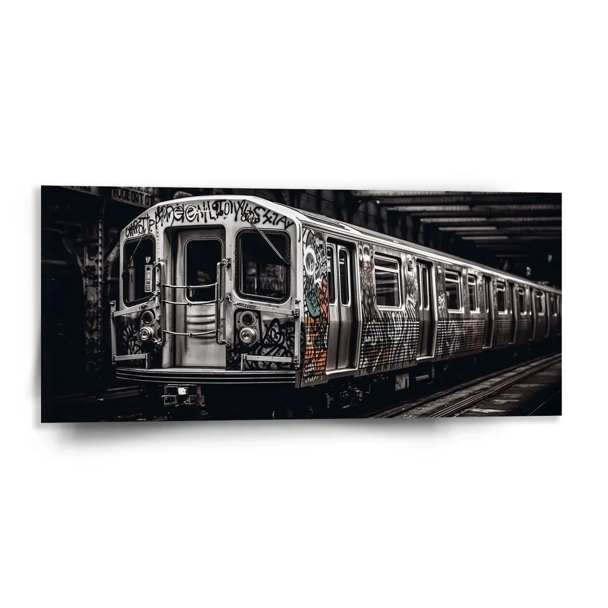 Obraz Městské metro s graffiti - 110x50 cm