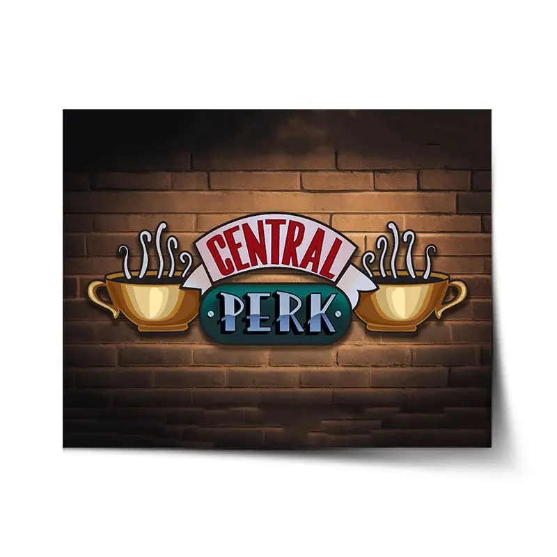 Plakát Seriál přátelé CENTRAL PERK Cihly - 60x40 cm